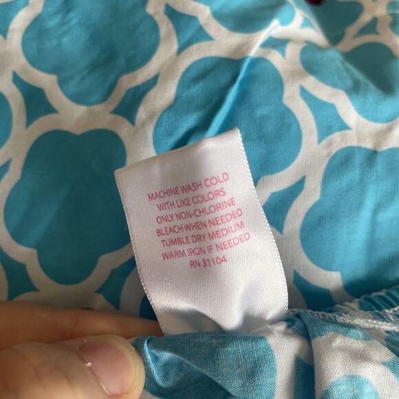 NEW Nursery Rhyme Play Girls 18M Dress & Bloomers Turquoise Lattice Elephant $26 - Picture 6 of 6